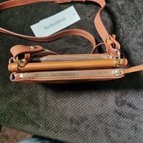 Alegra Camel/Gold Double Sided Lizard Crossbody #237 - Picture 13 of 15